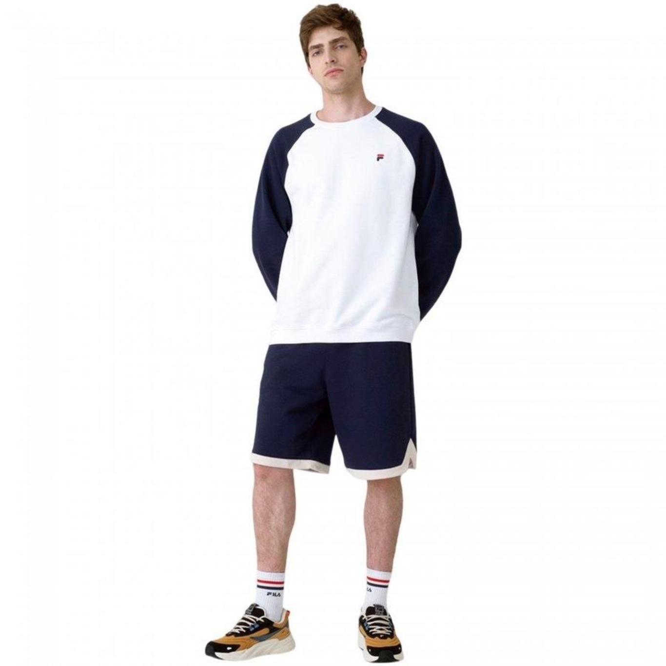 Blusão de Moletom com Capuz Fila Basic Letter - Masculino - Foto 3