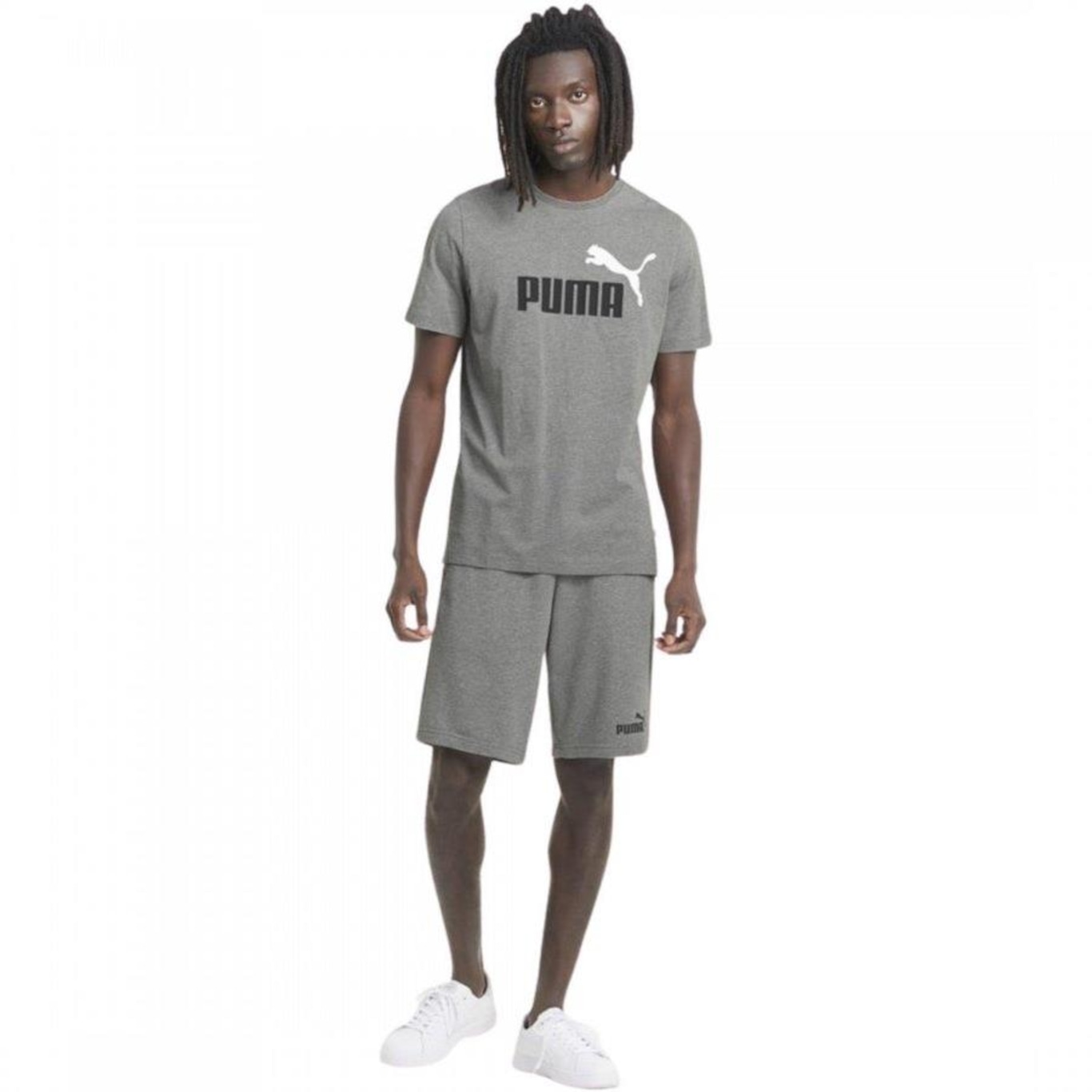 Bermuda de Moletom Puma Básica - Masculina - Foto 3