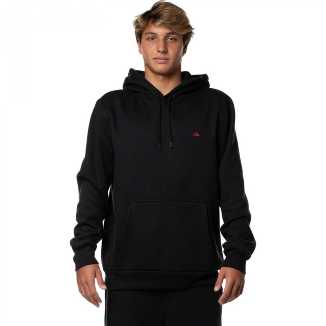 Blusão de Moletom com Capuz Quiksilver Fech Embroidery 280G - Masculino - Foto 1