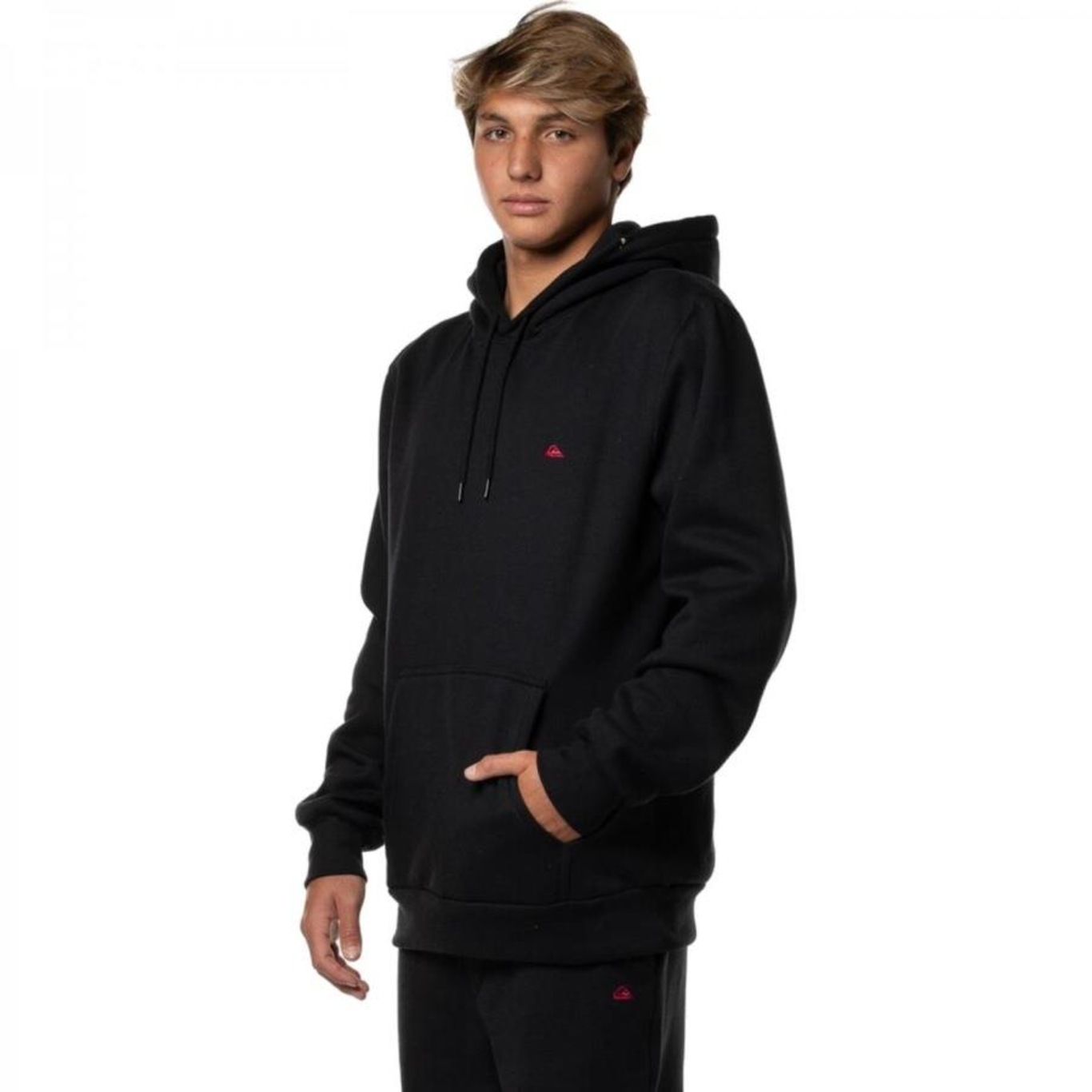 Blusão de Moletom com Capuz Quiksilver Fech Embroidery 280G - Masculino - Foto 2