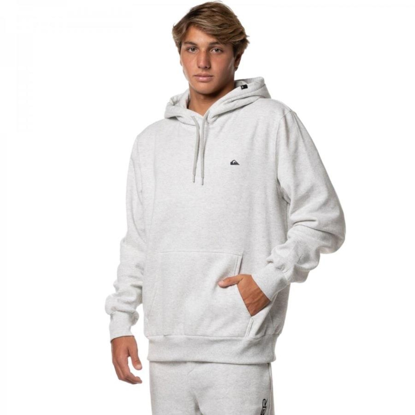 Blusão de Moletom com Capuz Quiksilver Fech Embroidery 280G - Masculino - Foto 1