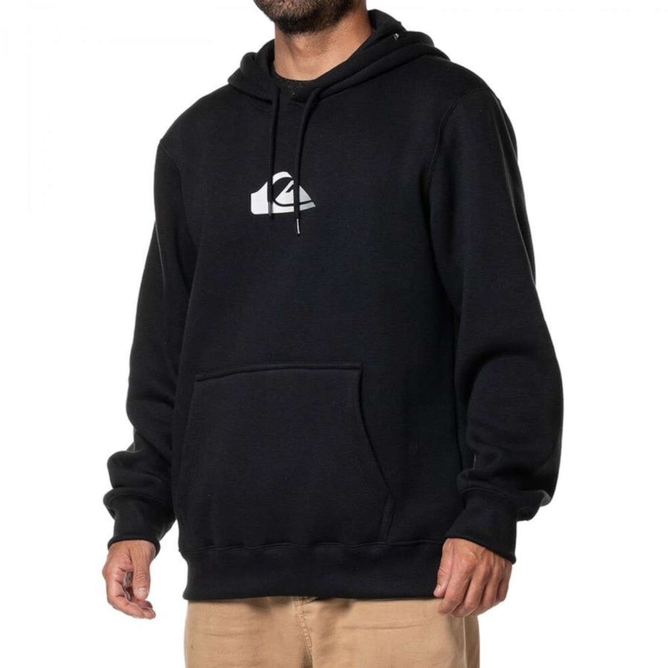 Blusão de Moletom com Capuz Quiksilver Fech Metal Comp Logo 305G - Masculino - Foto 2