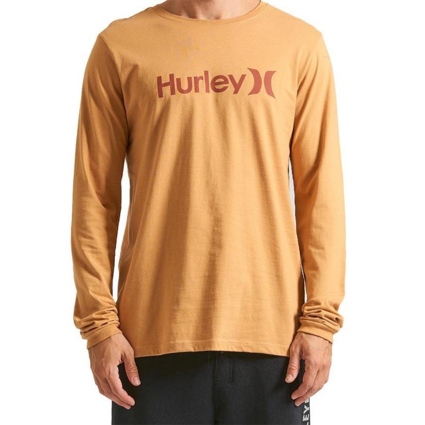 Camiseta Manga Longa Hurley O&O Solid - Masculina - Foto 1