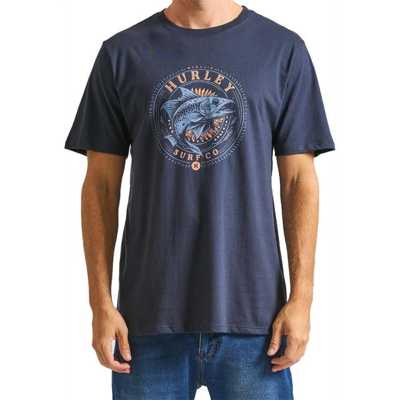 Camiseta Hurley Fish - Masculina - Foto 1