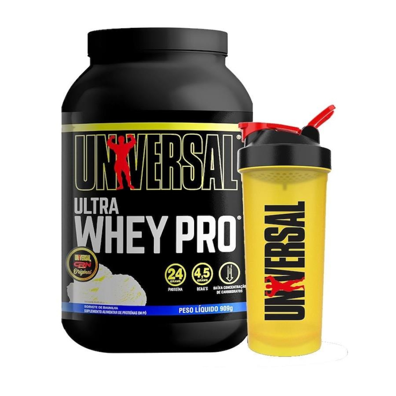 Whey Ultra Whey Pro 900G + Coqueteleira 600Ml - Universal - Foto 1