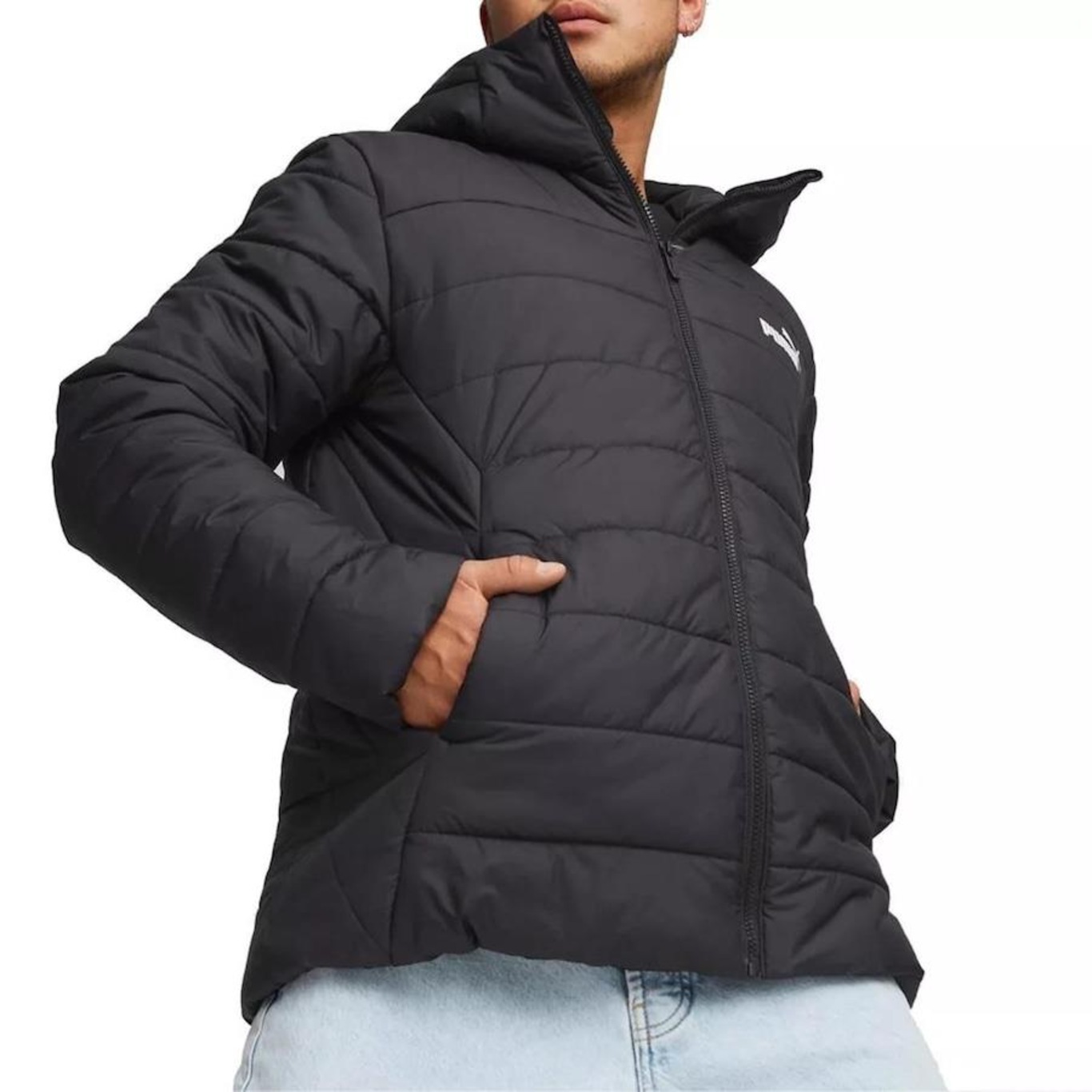 Jaqueta Puma Ess Hooded Padded Jacket - Masculina - Foto 5