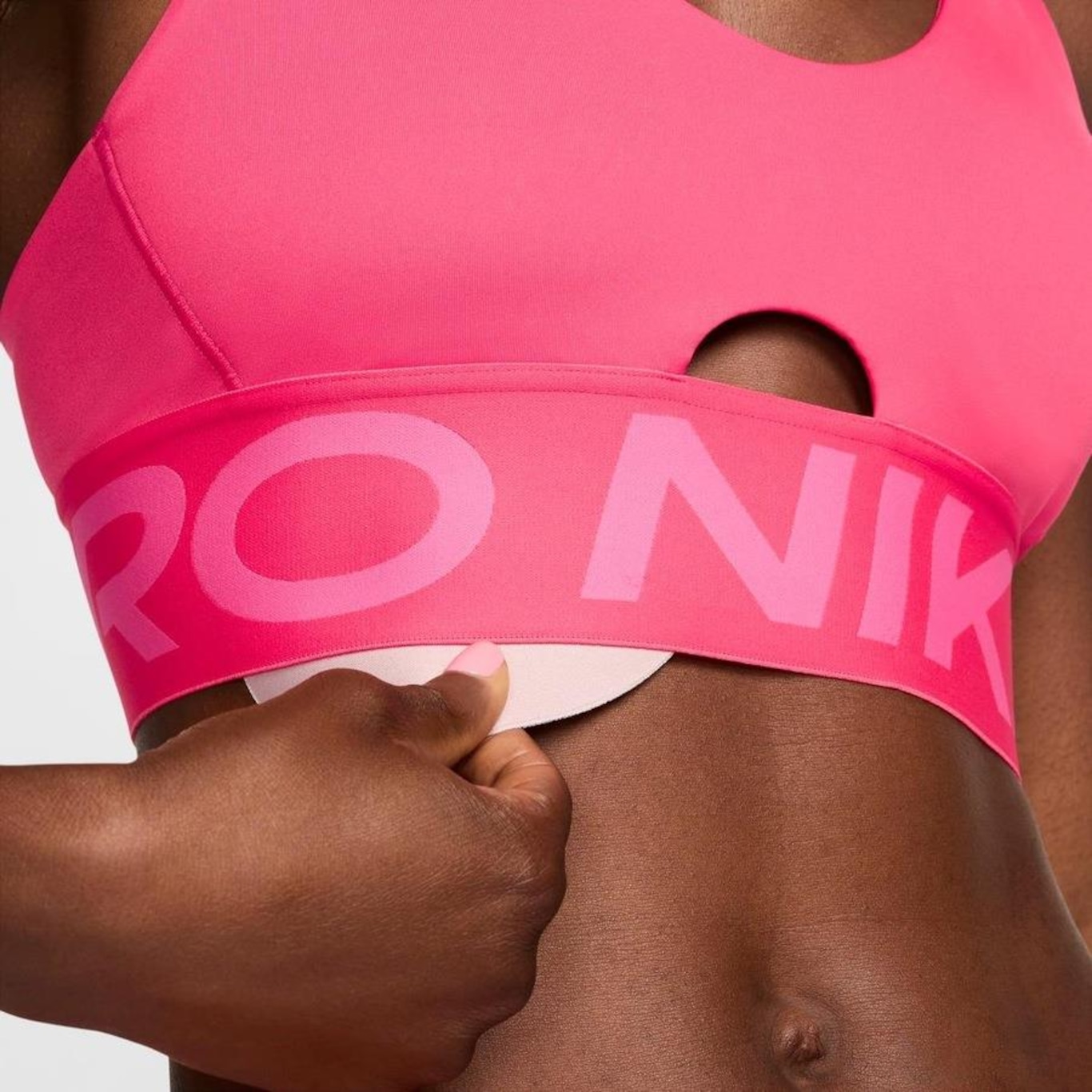 Top Fitness Nike Pro Indy Plunge - Feminino - Foto 5