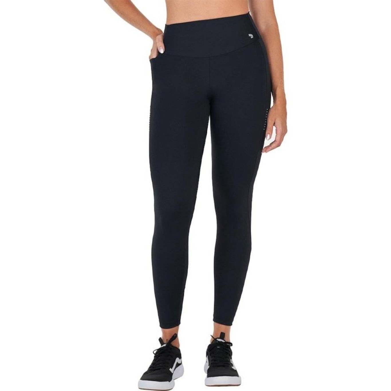 Calça Legging Alto Giro Refletível Feminina - Foto 1