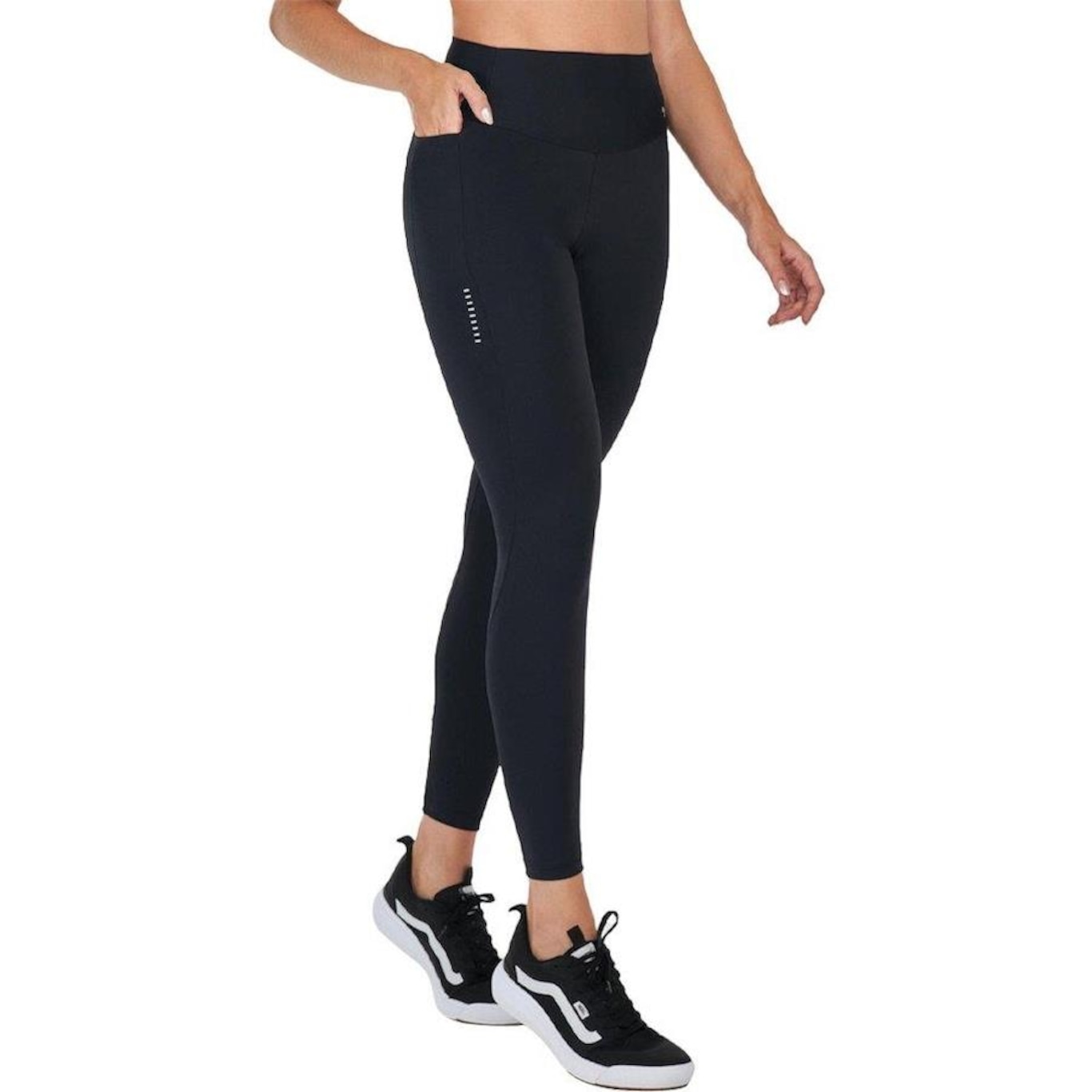 Calça Legging Alto Giro Refletível Feminina - Foto 2