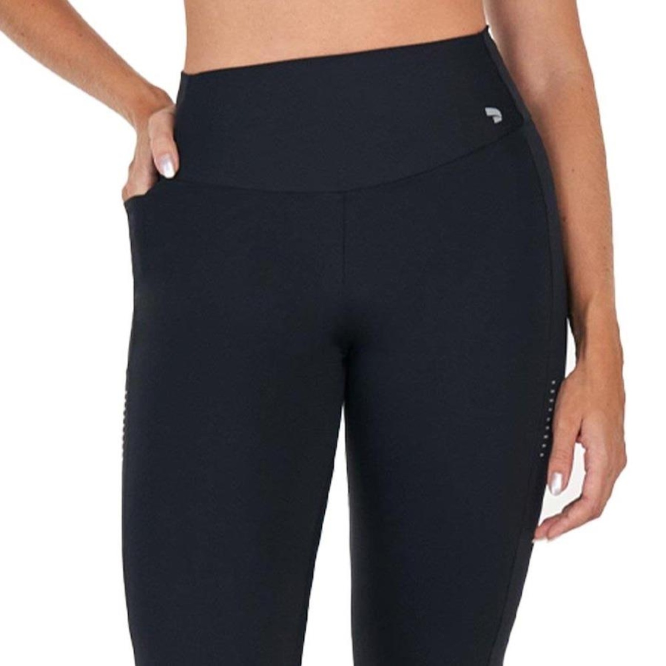 Calça Legging Alto Giro Refletível Feminina - Foto 3