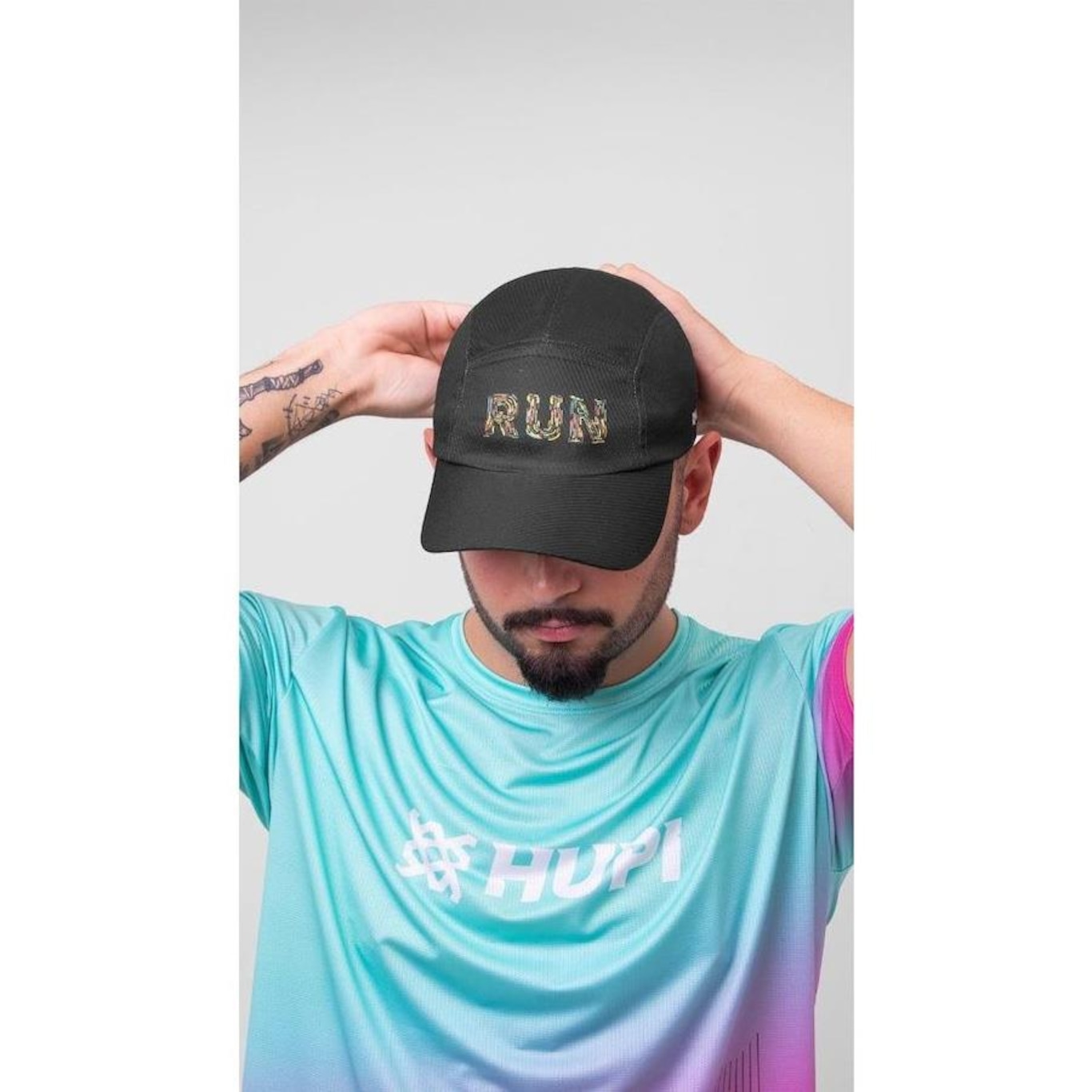 Boné Aba Curva Hupi Run Colors - Strapback - Adulto - Foto 3