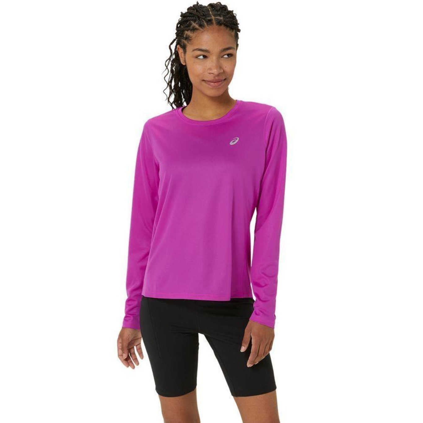 Camiseta Asics Manga Longa Silver - Feminina - Foto 1