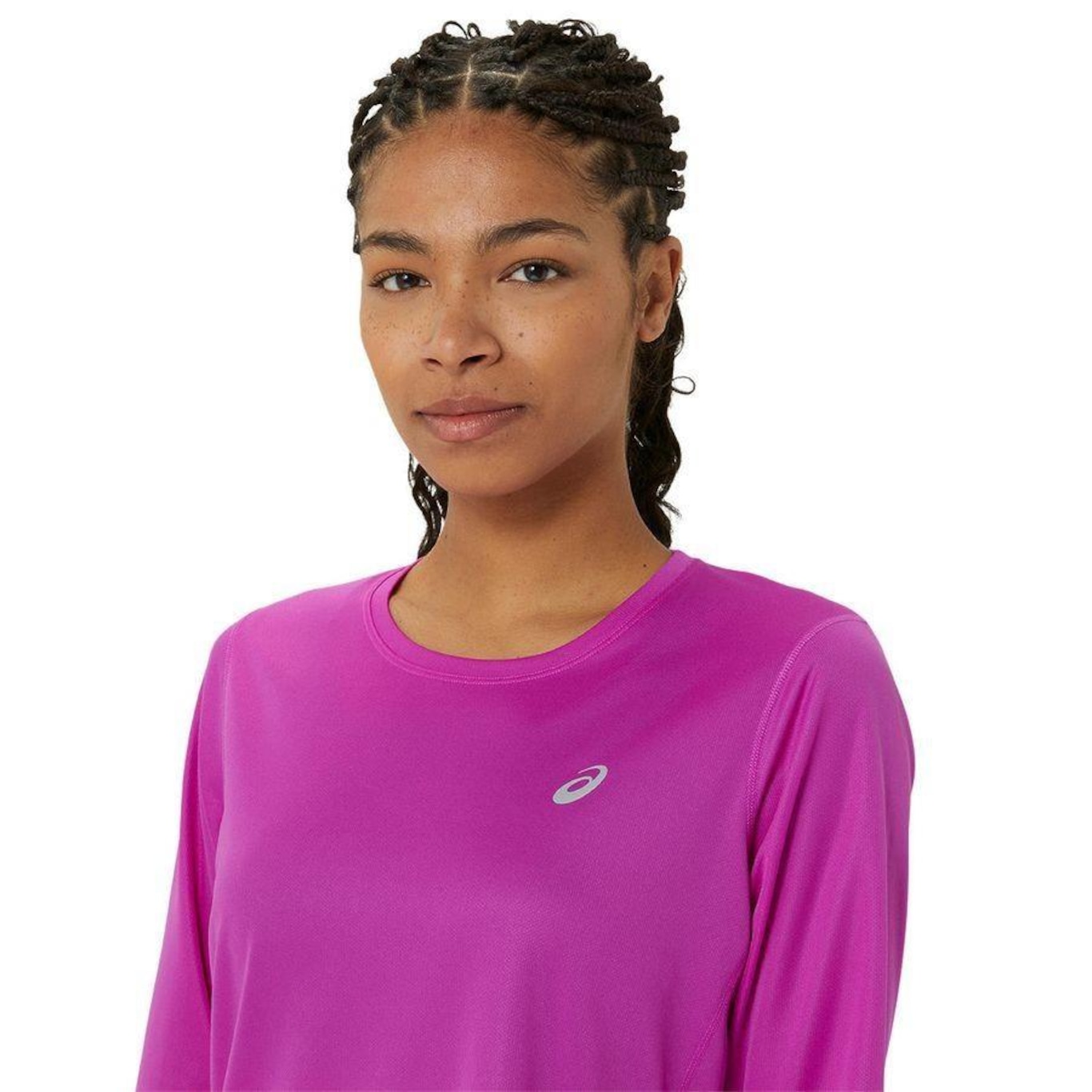 Camiseta Asics Manga Longa Silver - Feminina - Foto 4