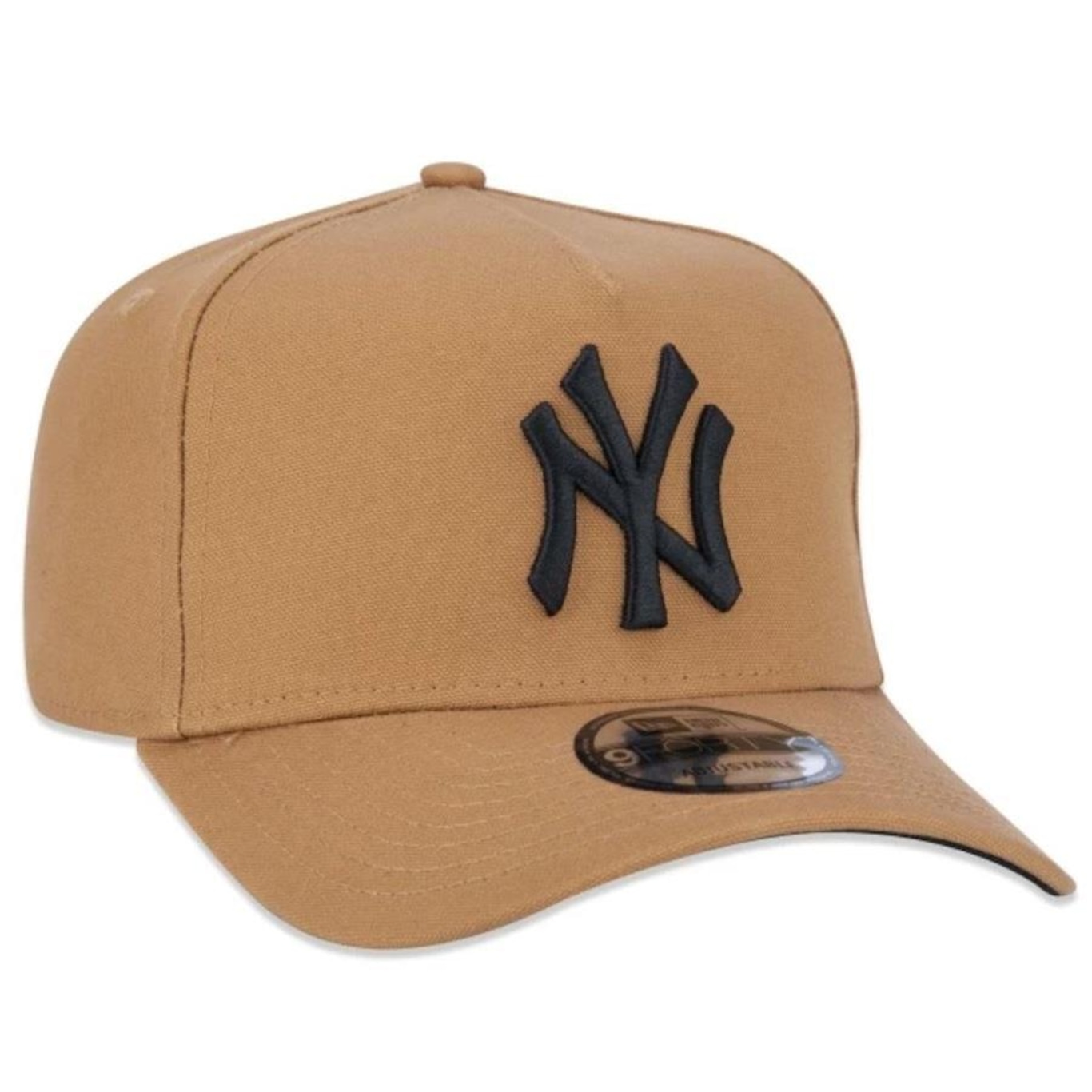 Boné Aba Curva New Era 9Forty A-Frame Mlb Ny Yankees Ajustável - Snapback - Adulto - Foto 4