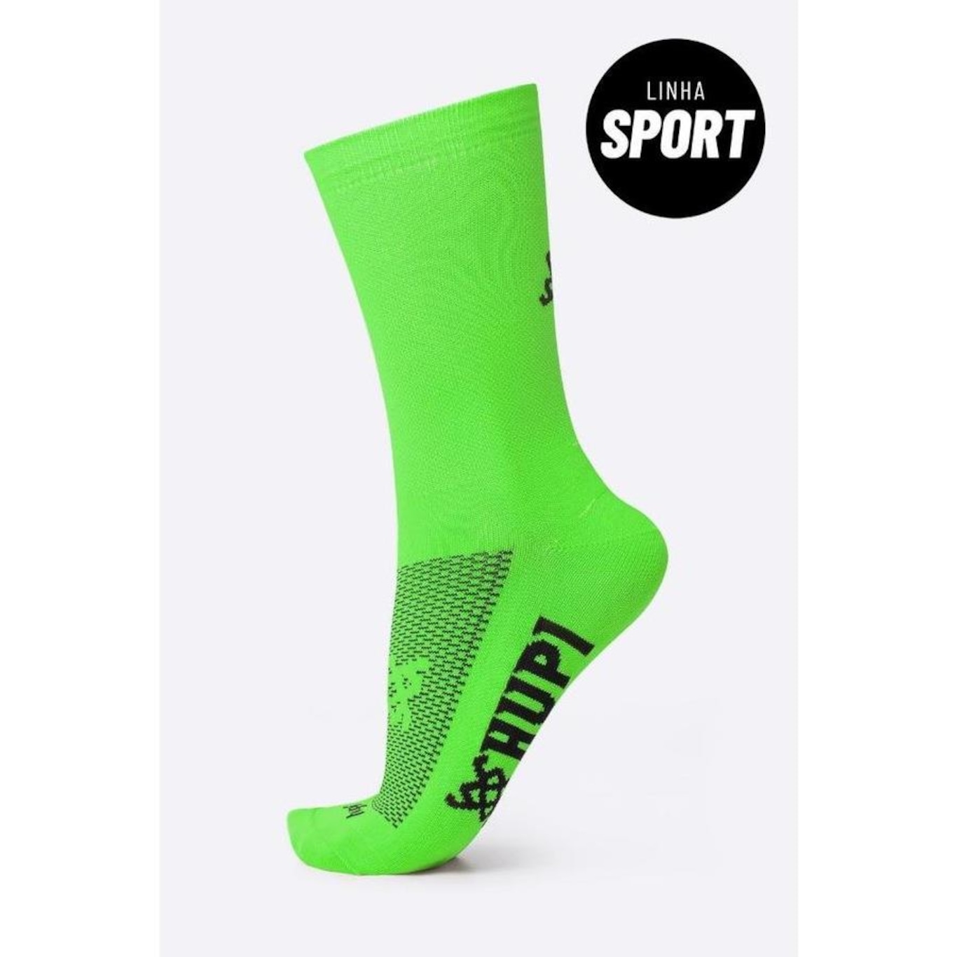 Meia Hupi Sport Neon Liso - Unissex - Foto 1