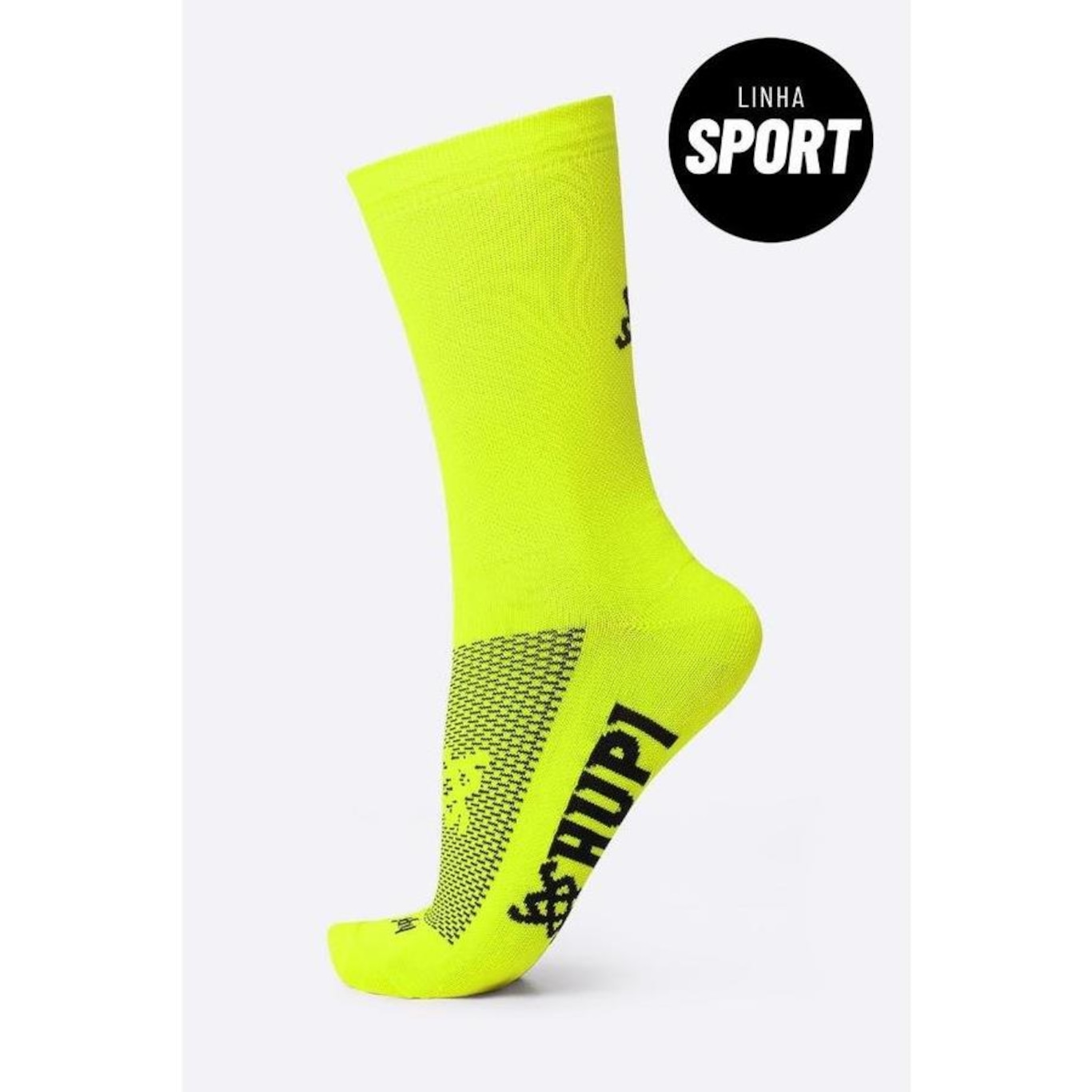 Meia Hupi Sport Neon Liso - Unissex - Foto 1