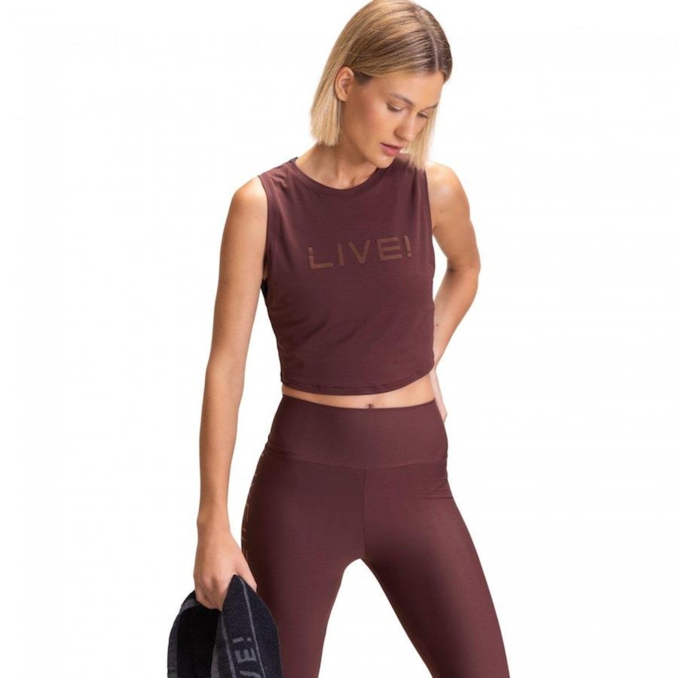 Blusa Cropped Regata Live! Comfort Feminina - Foto 1