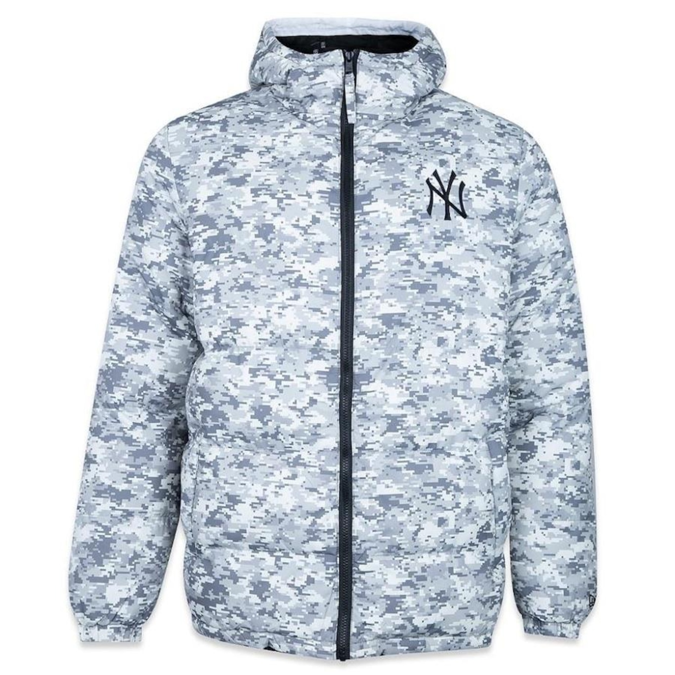 Jaqueta com Capuz Puffer New Era New York Yankees Core - Masculina - Foto 1