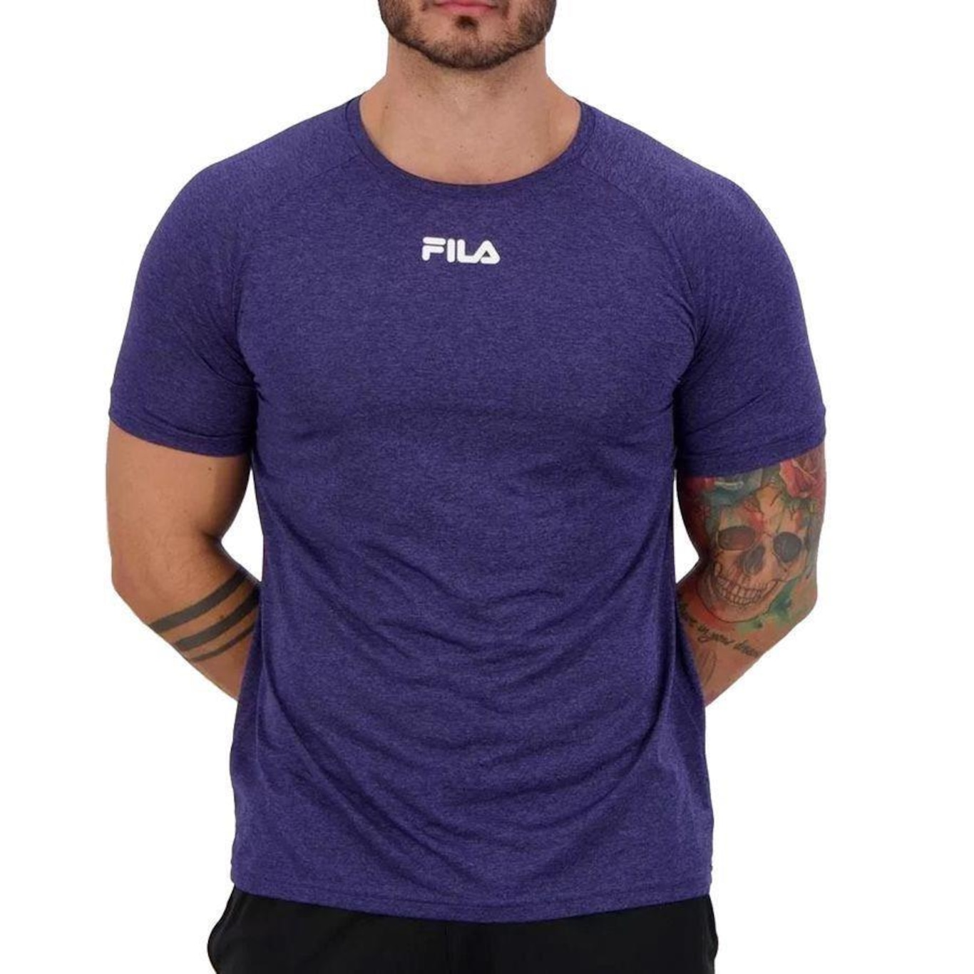 Camiseta Fila Basic Train Melange - Masculina - Foto 1