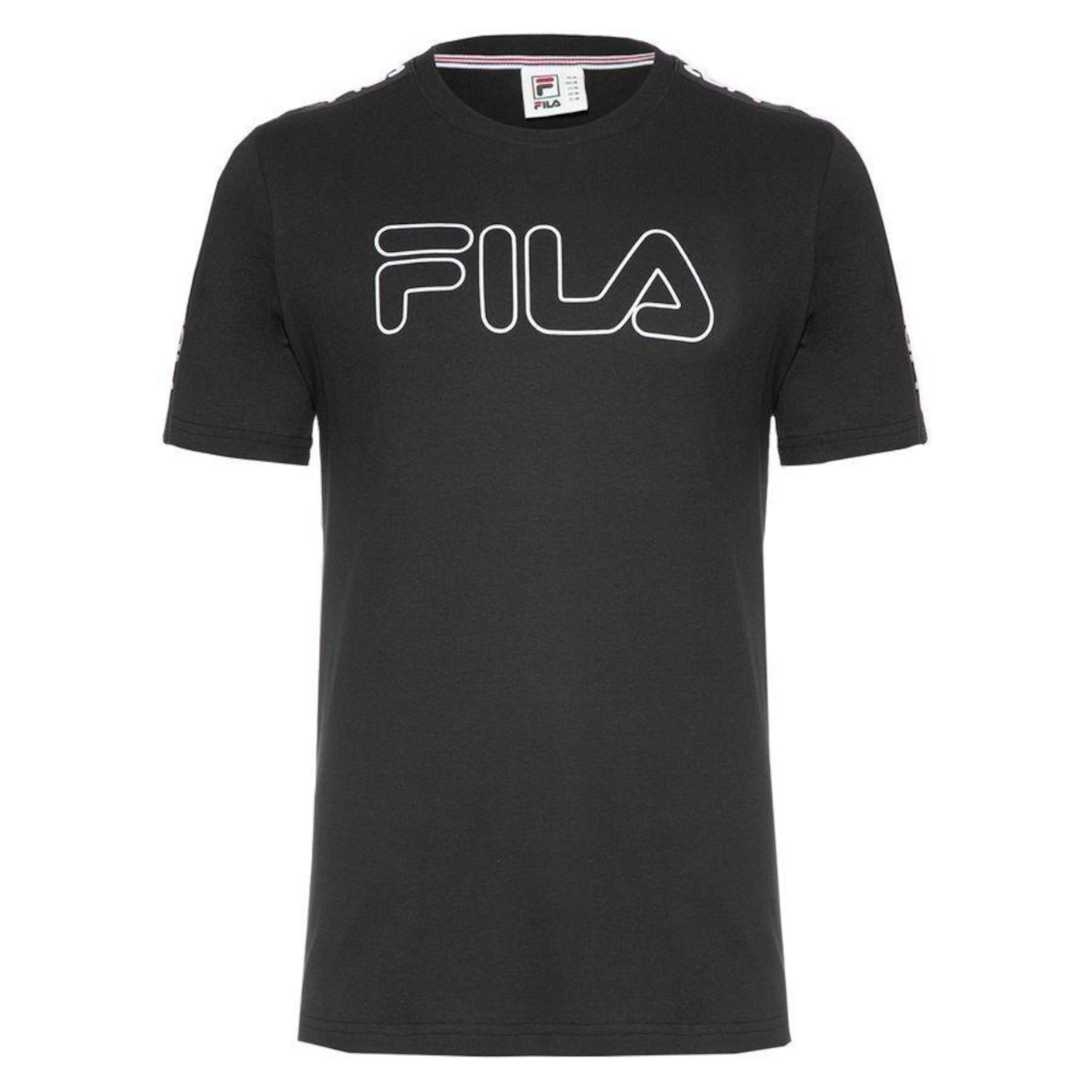 Camiseta Fila Letter Tape Outline - Masculina - Foto 1