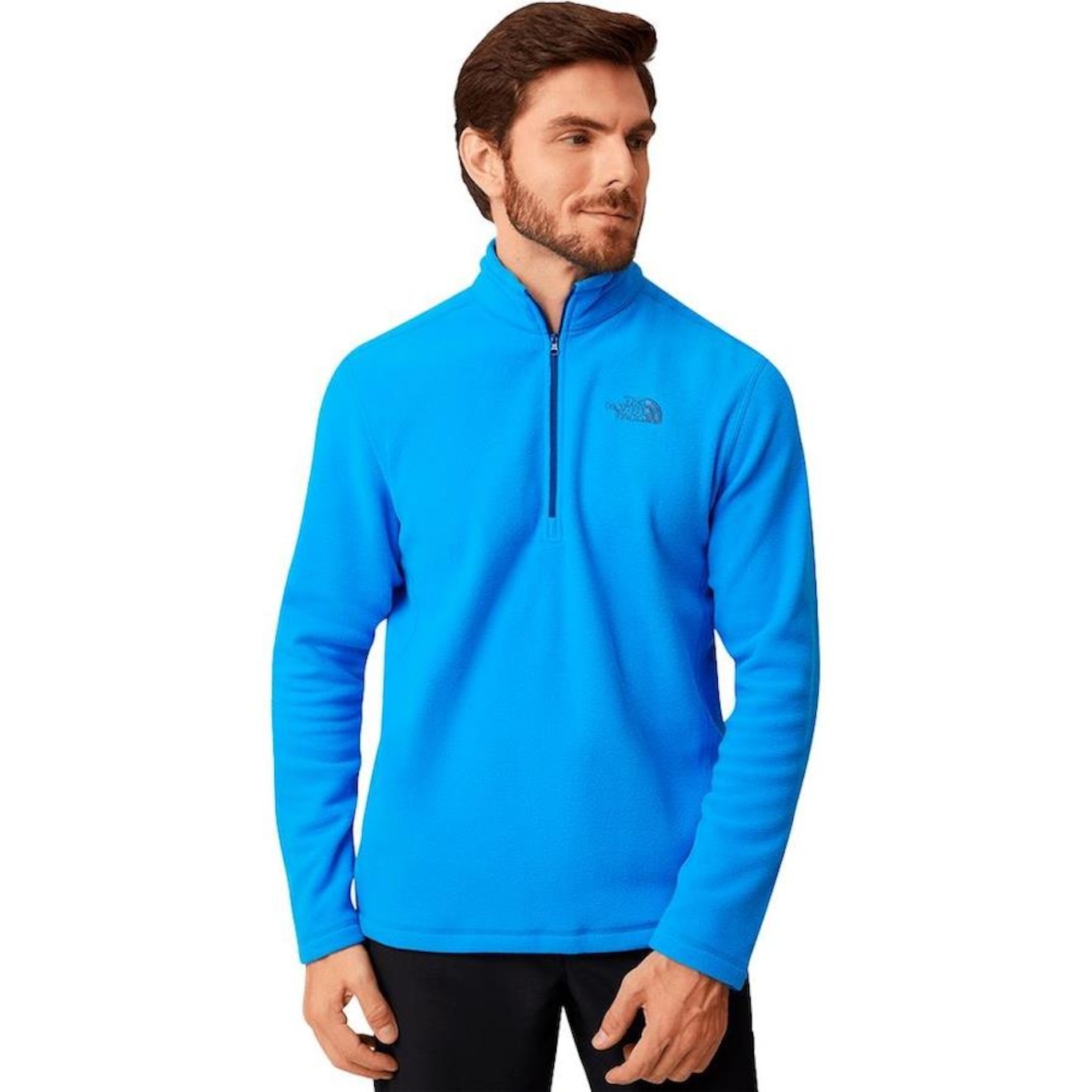 Blusão de Moletom sem Capuz The North Face Fleece Glacier Zip - Masculino - Foto 1