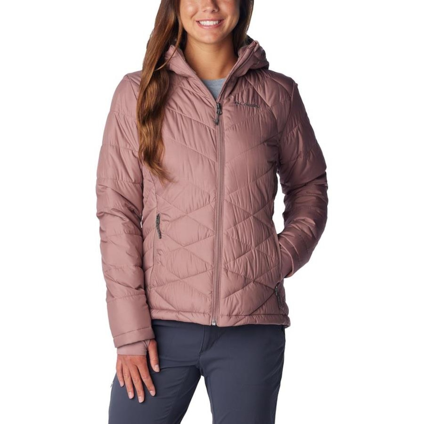 Jaqueta Columbia com Capuz Heavenly? Hooded - Feminino - Foto 1