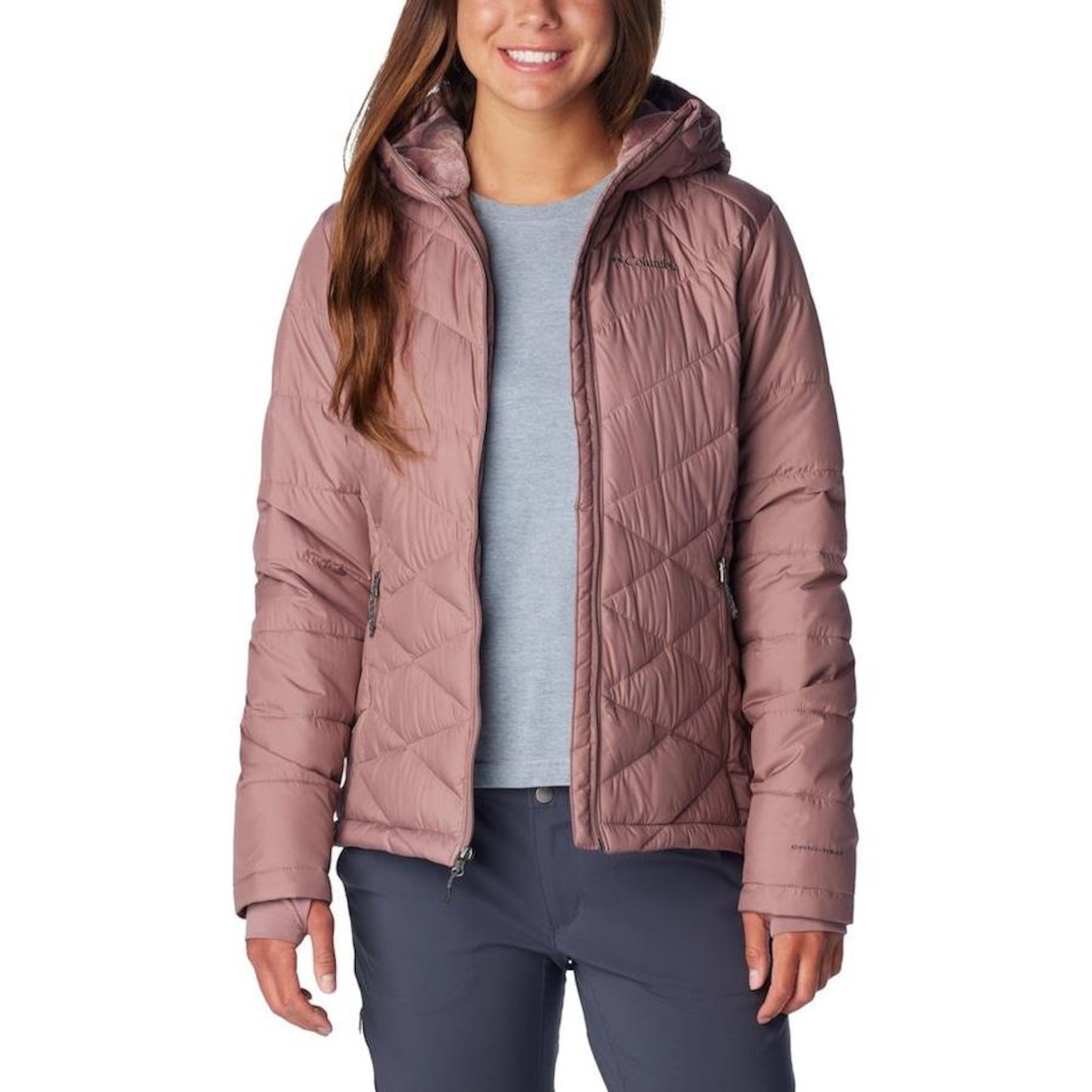 Jaqueta Columbia com Capuz Heavenly? Hooded - Feminino - Foto 4