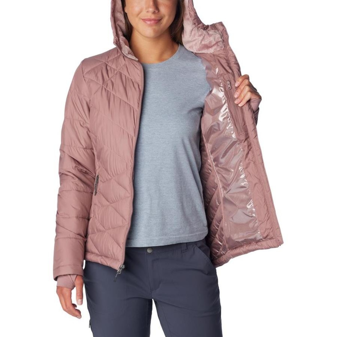 Jaqueta Columbia com Capuz Heavenly? Hooded - Feminino - Foto 5