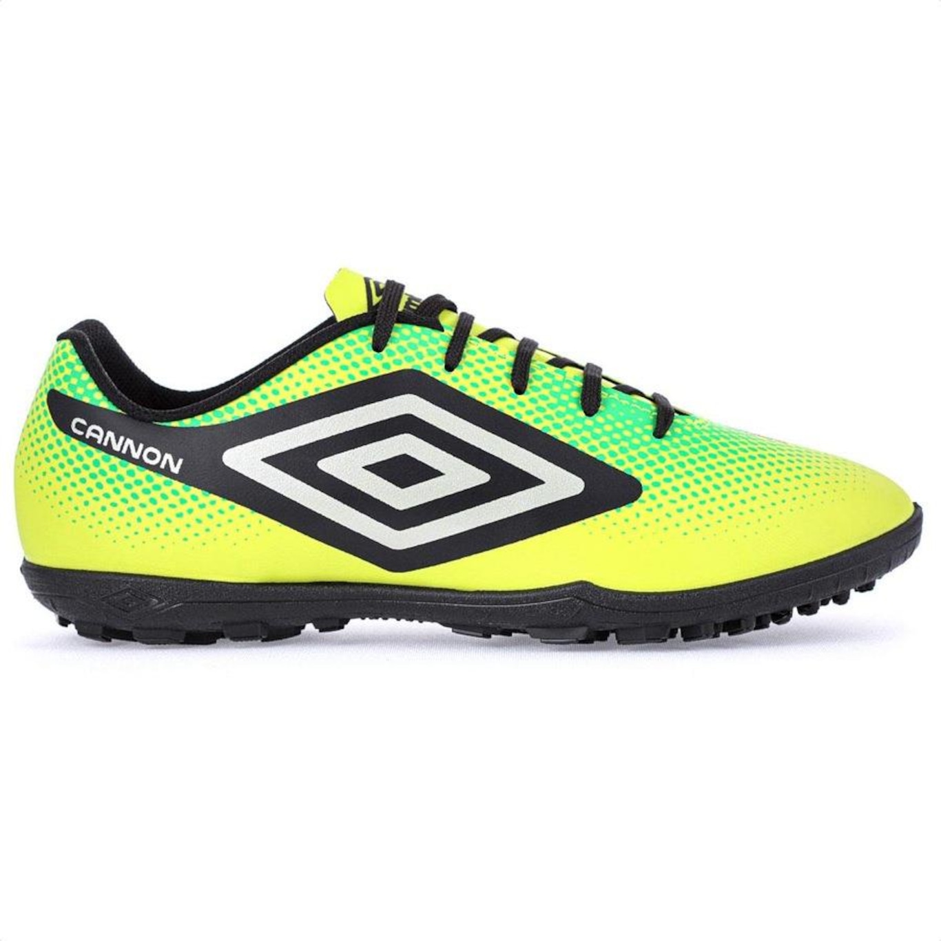 Chuteira Umbro Society Cannon Verde Preto E Prata - Masculina - Foto 1