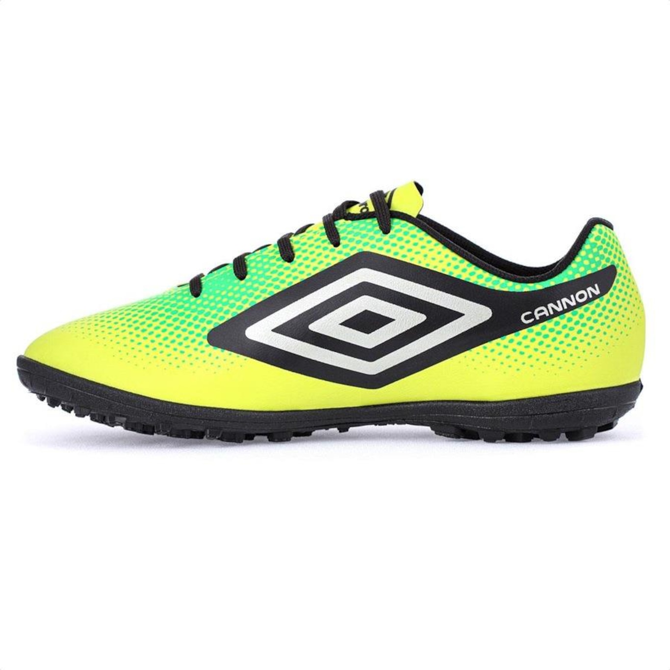 Chuteira Umbro Society Cannon Verde Preto E Prata - Masculina - Foto 2