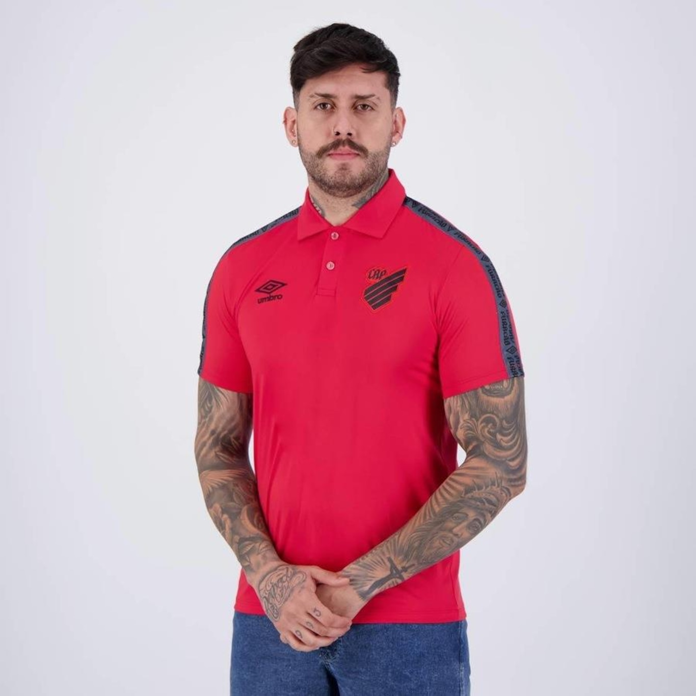 Camisa Polo Umbro Athletico Paranaense Viagem 2022 - Masculina - Foto 3