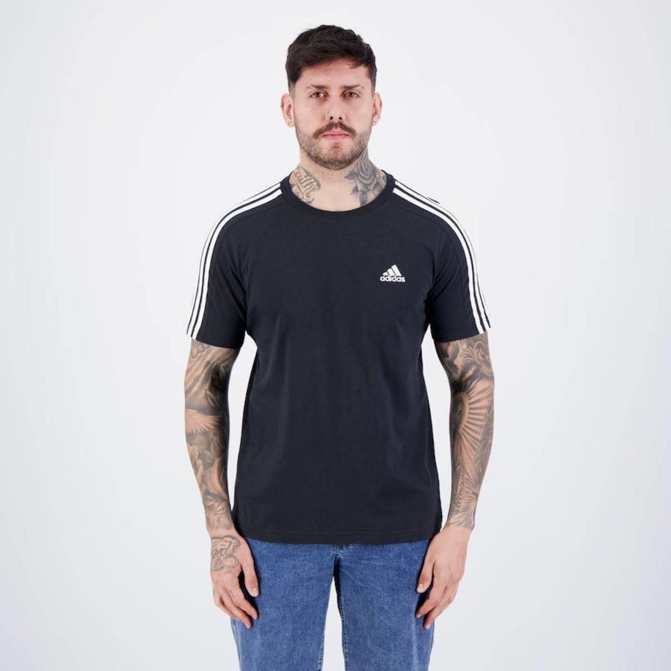 Camiseta Adidas 3 Stripes - Masculina - Foto 1