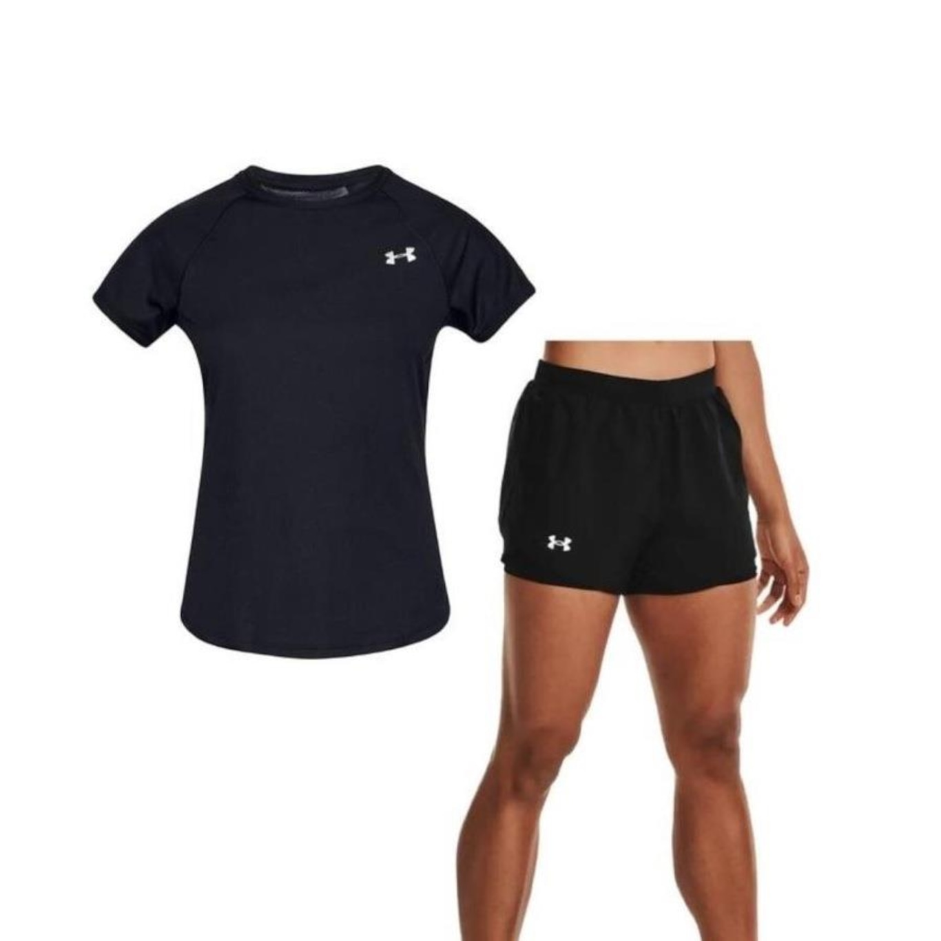 Camiseta + Short 2In1 Under Armour - Feminino - Foto 1