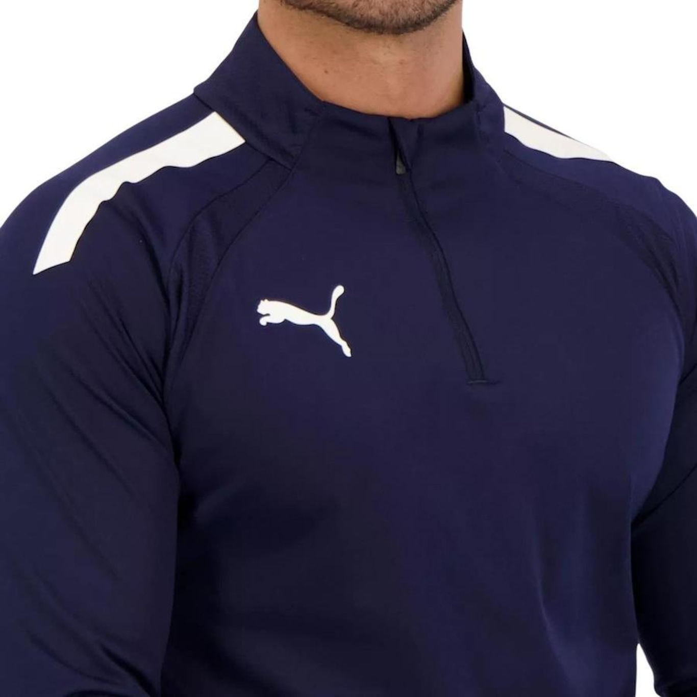 Blusão Puma Team Liga 1/4 Zip Top - Masculina - Foto 5