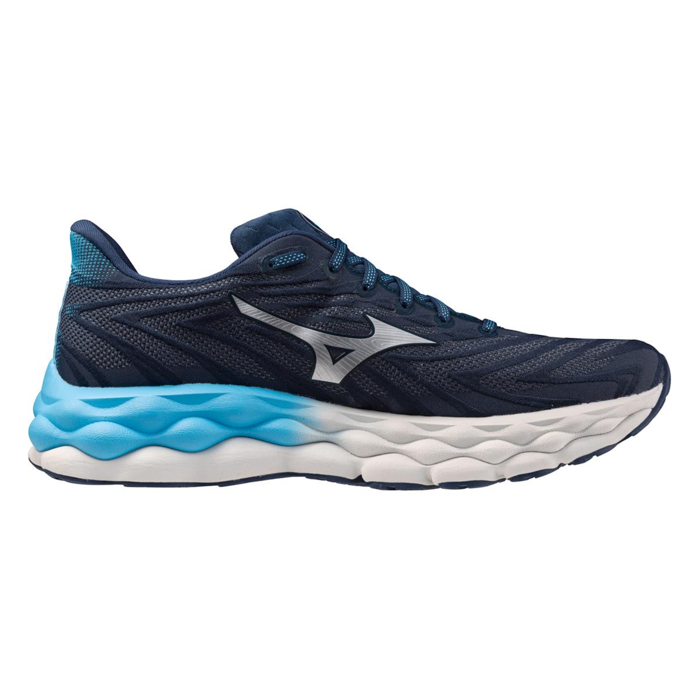 Tênis Mizuno Wave Sky 8 - Masculino - Marinho-Branco - Foto 1