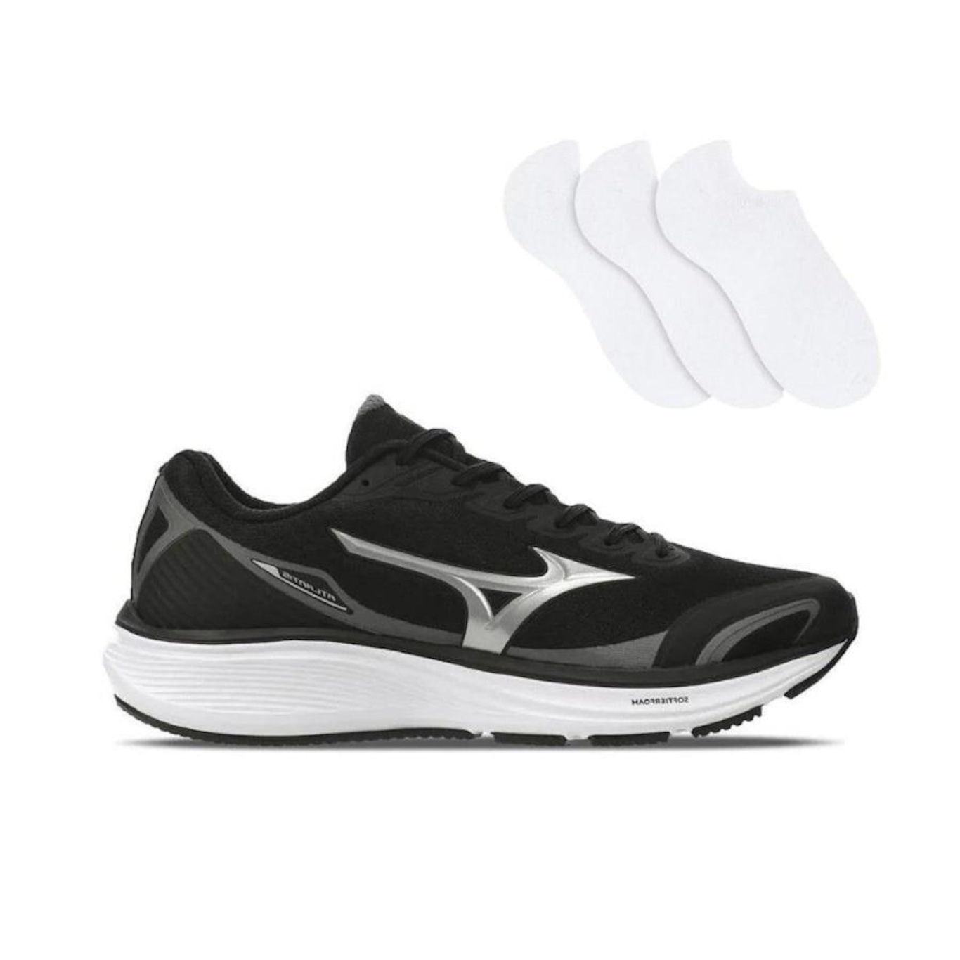 Kit Tênis Mizuno Atlantis - Masculino + 3 Pares de Meias - Foto 1