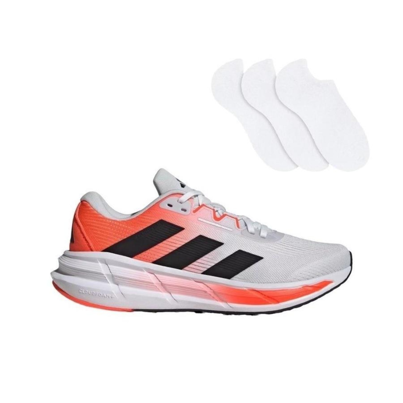 Kit Tênis adidas Questar 3 - Masculino + 3 Pares de Meias - Foto 1