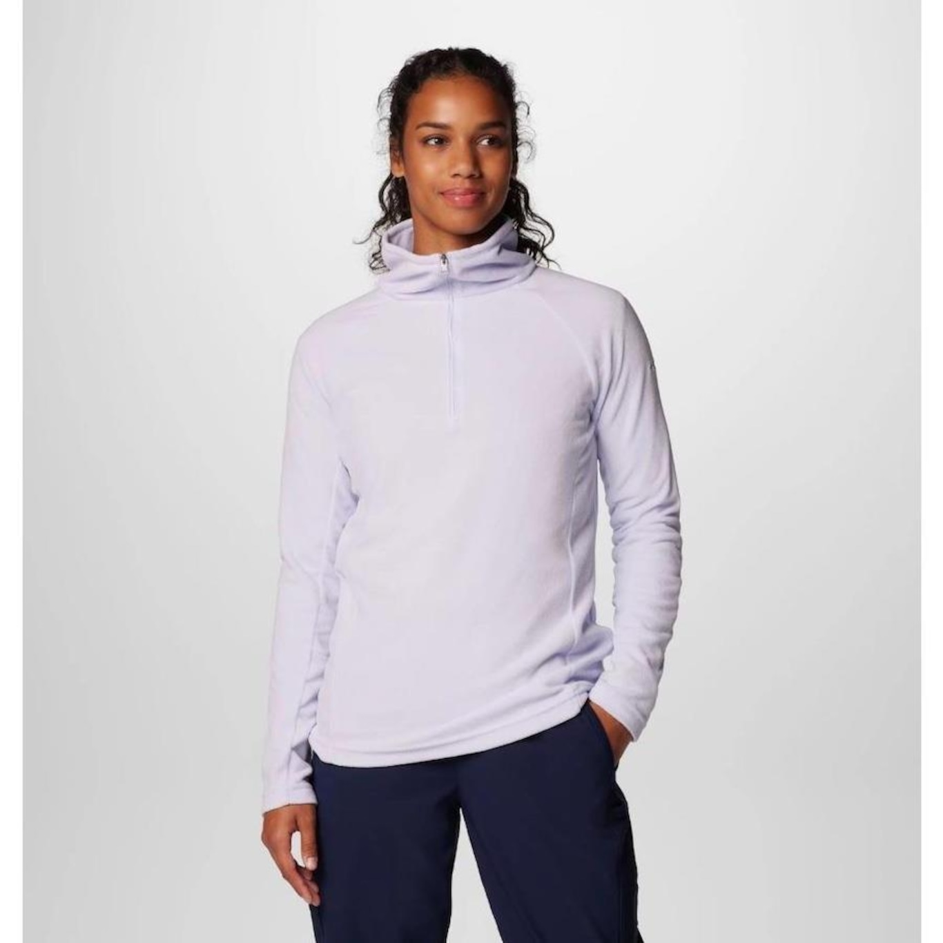 Blusão Columbia Fleece Glacial Iv 1/2 Zip Snowdrift - Feminino - Foto 1