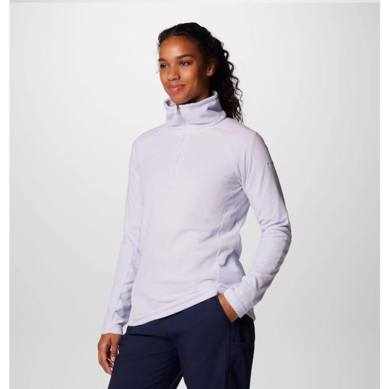 Blusão Columbia Fleece Glacial Iv 1/2 Zip Snowdrift - Feminino - Foto 2