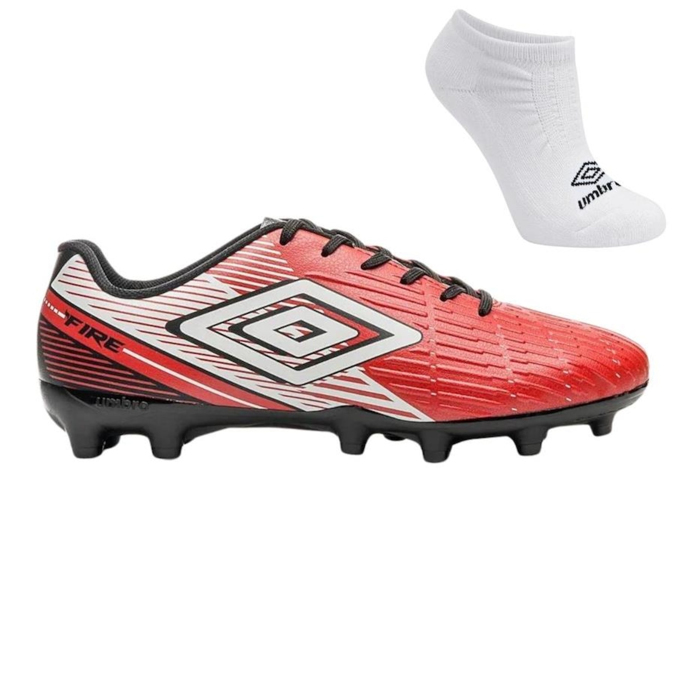 Chuteira de Campo Umbro Fire + Par de Meia - Adulto - Foto 1