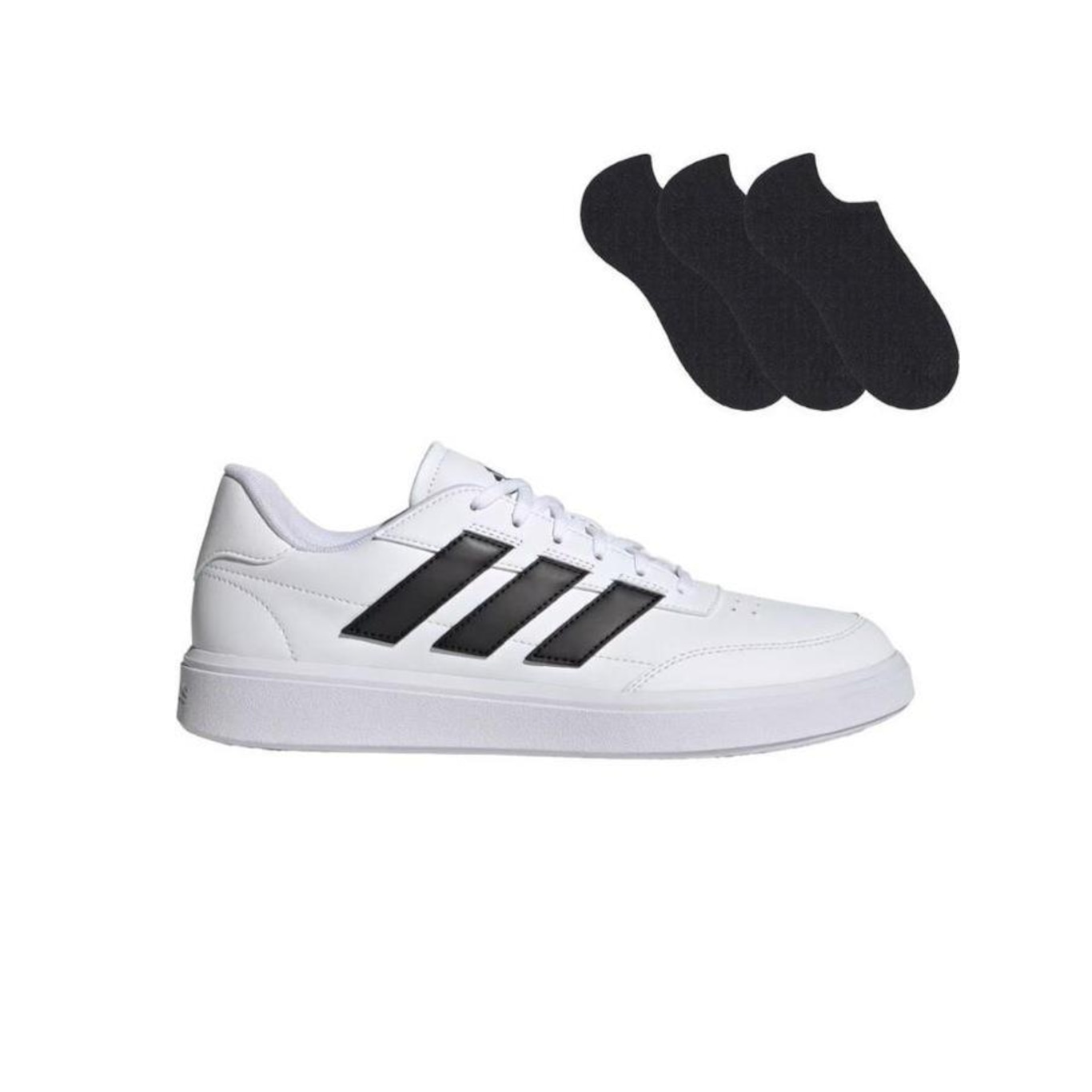 Kit Tênis adidas Courtblock - Unissex + 3 Pares de Meias - Foto 1