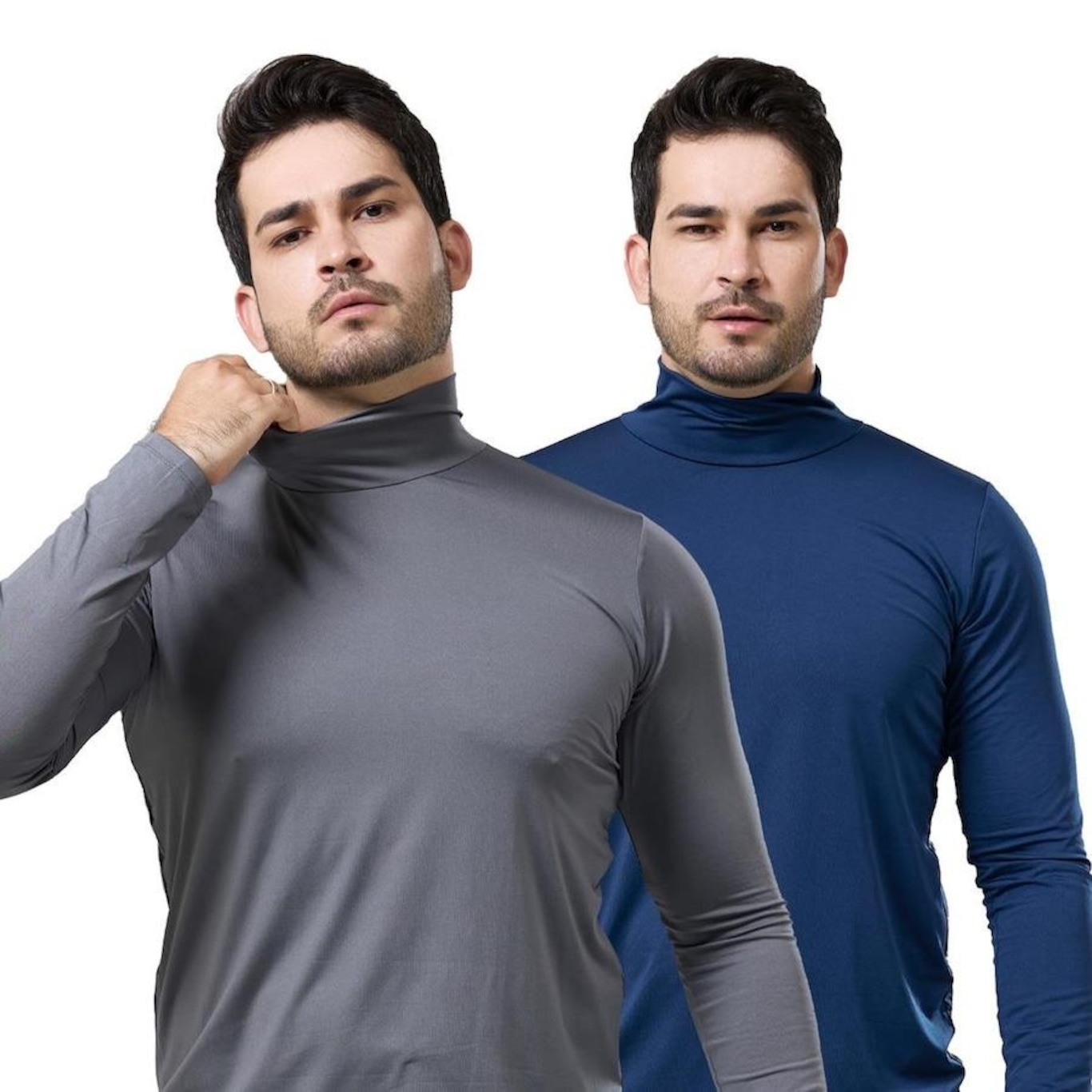 Camiseta Performance Wear Gola Alta Térmica Uv - 2 Unidades - Masculina - Foto 1