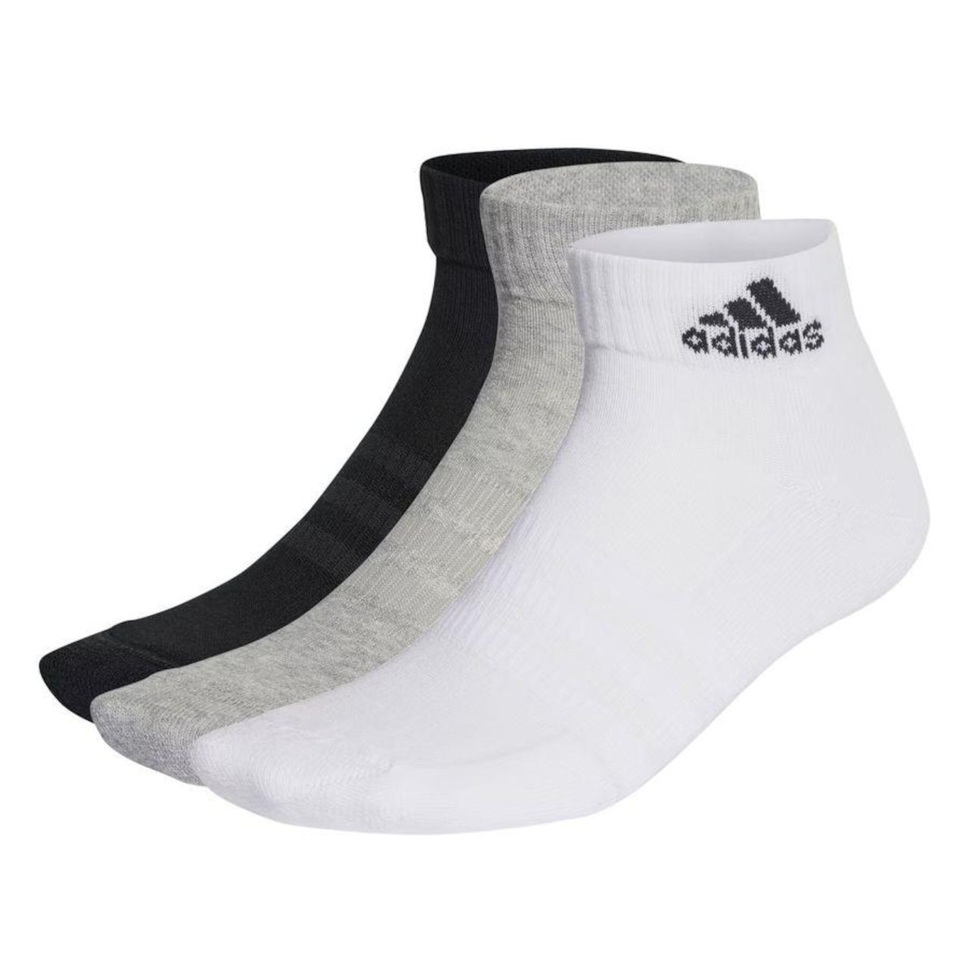 Kit Meia adidas Cano Médio Cushioned Logo - 3 Pares - Unissex - Foto 1