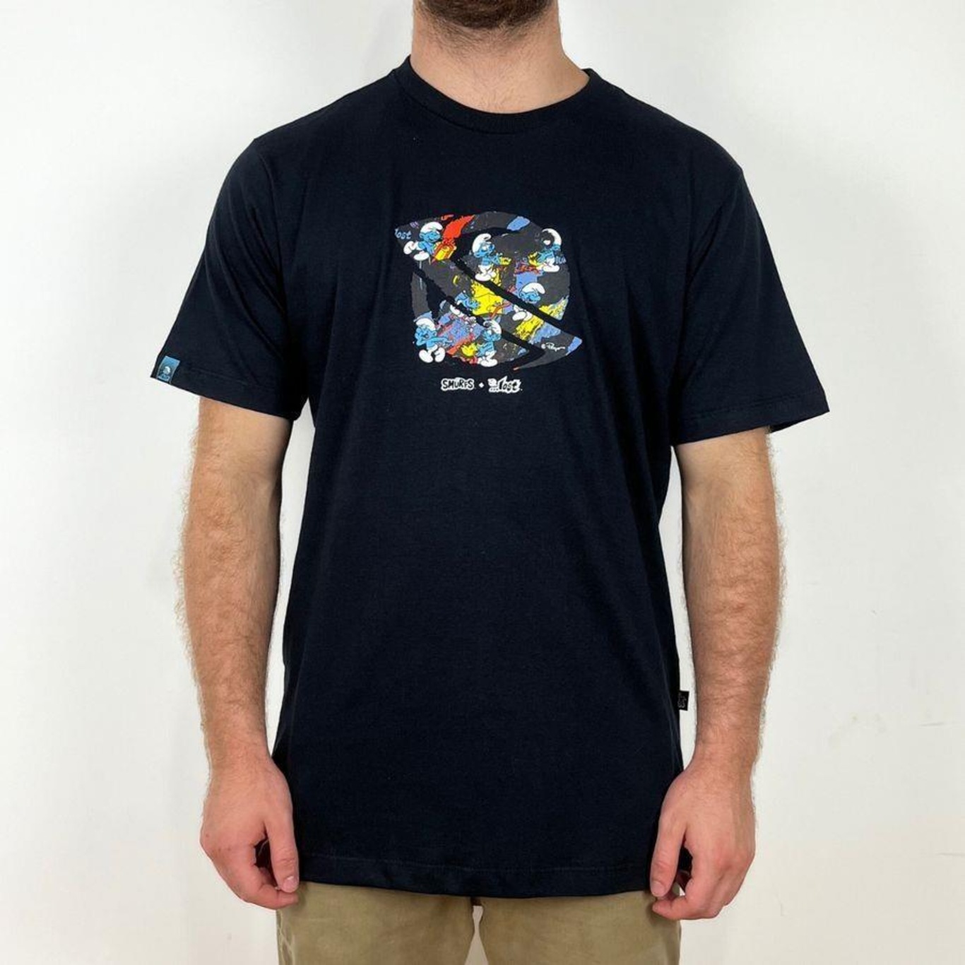 Camiseta Lost Smurfs Saturn - Masculina - Foto 1