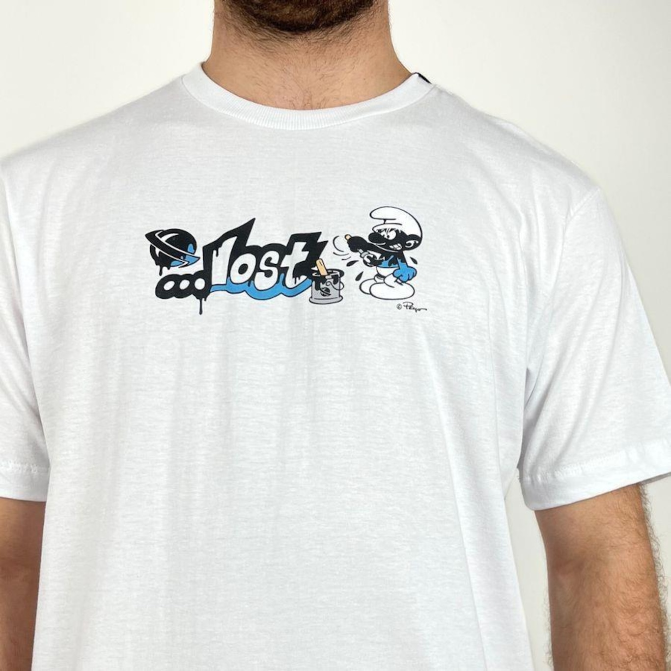 Camiseta Lost Smurfs Inked - Masculina - Foto 2