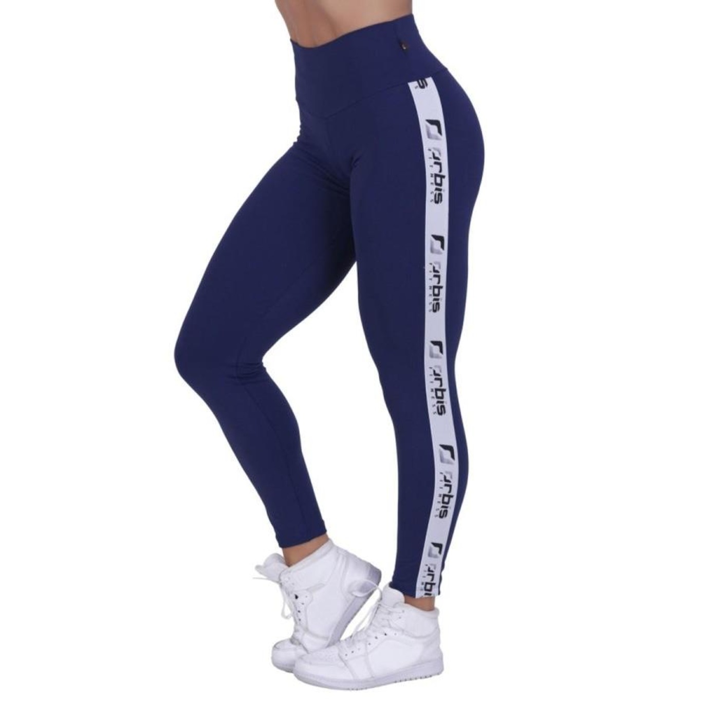 Calça Legging Orbis Fitness Supplex Poliamida Detalhe Lateral - Feminina - Foto 3