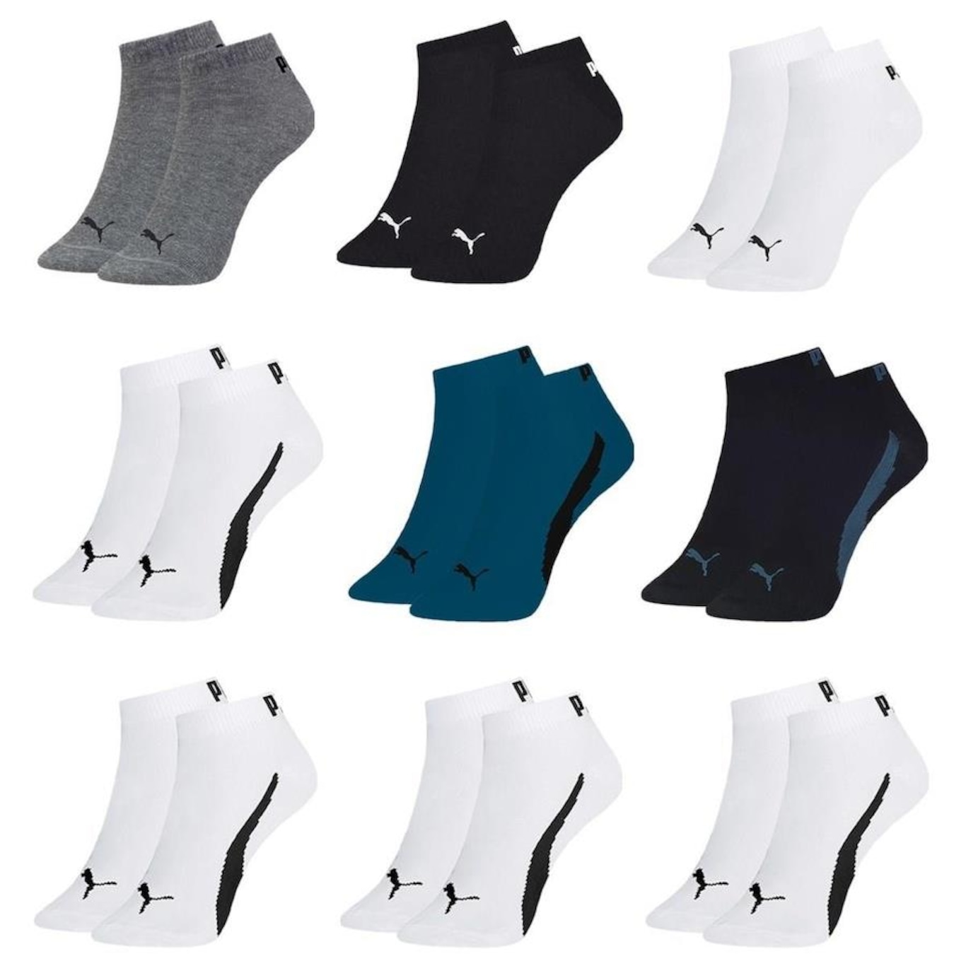 Kit Meia Puma Sapatilha Esportiva - 9 Pares - Masculina - Foto 1