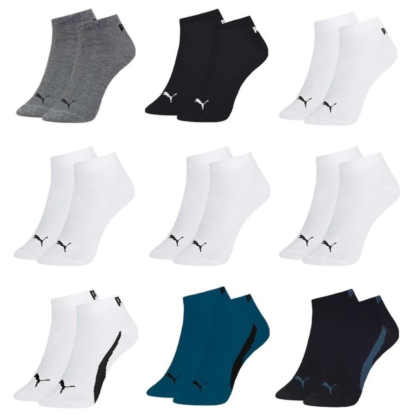 Kit Meia Puma Sapatilha Esportiva - 9 Pares - Masculina - Foto 1