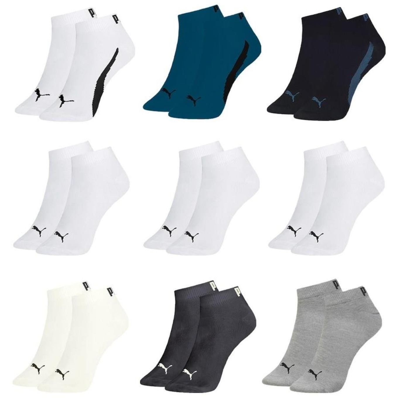 Kit Meia Puma Sapatilha Esportiva - 9 Pares - Masculina - Foto 1