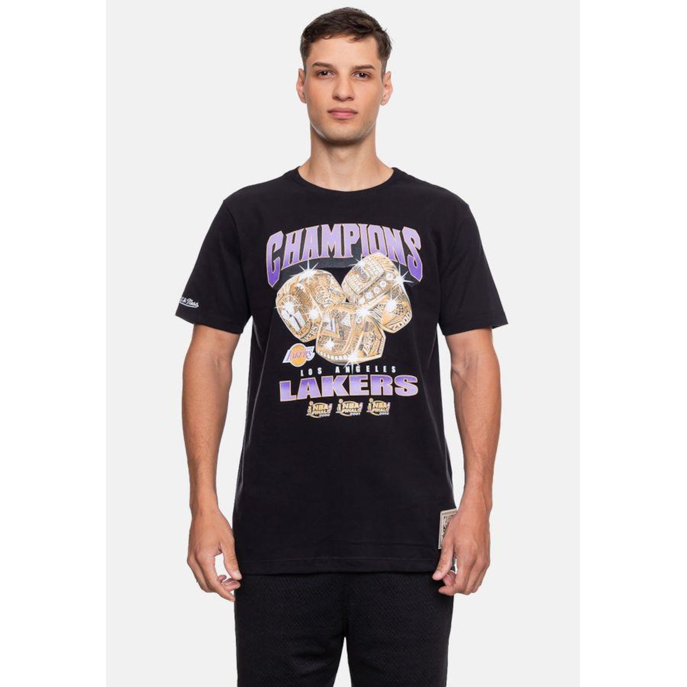 Camiseta Mitchell & Ness Rings Los Angeles Lakers - Masculina - Foto 1